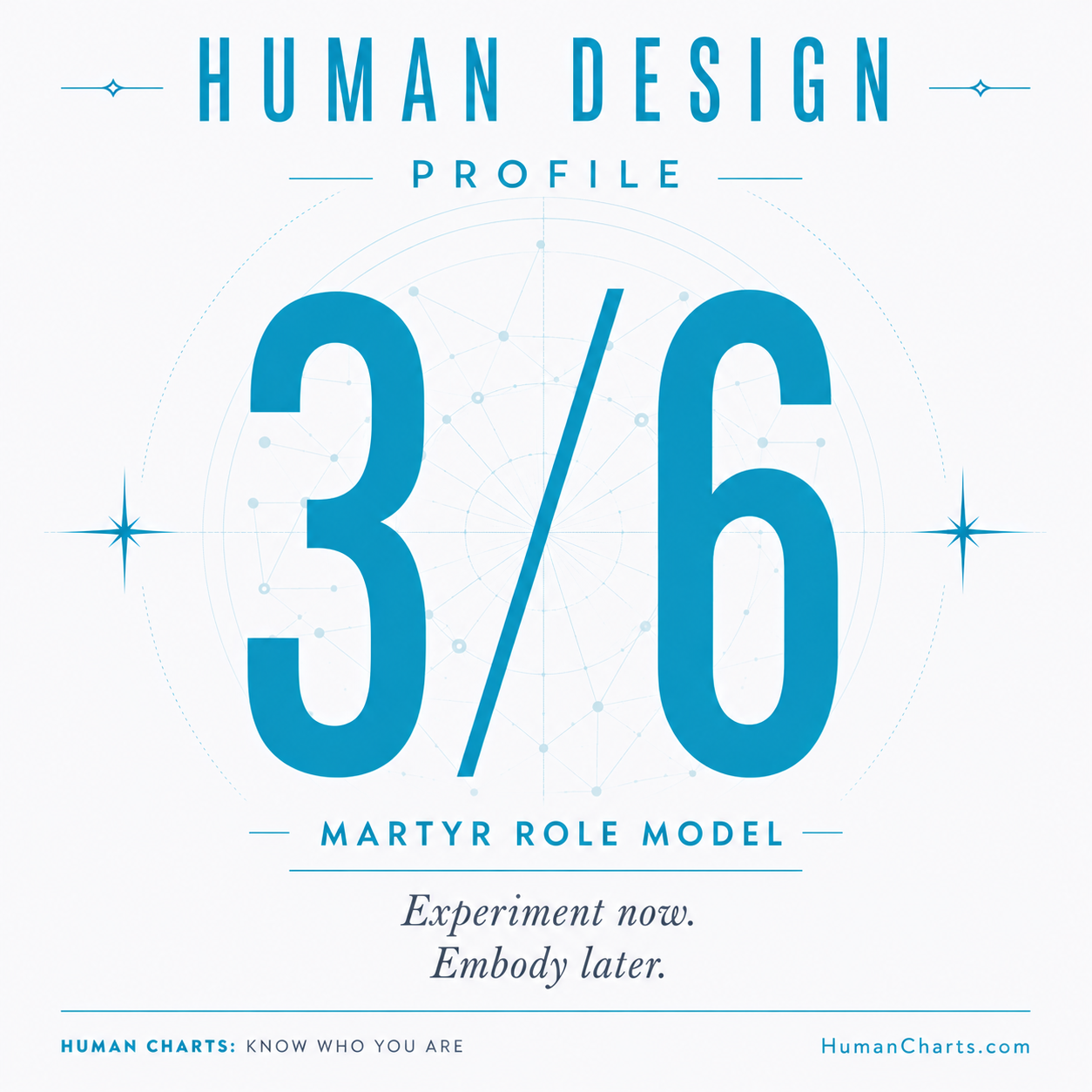 Visual representation of the 3/6 profile — the Martyr Role Model.