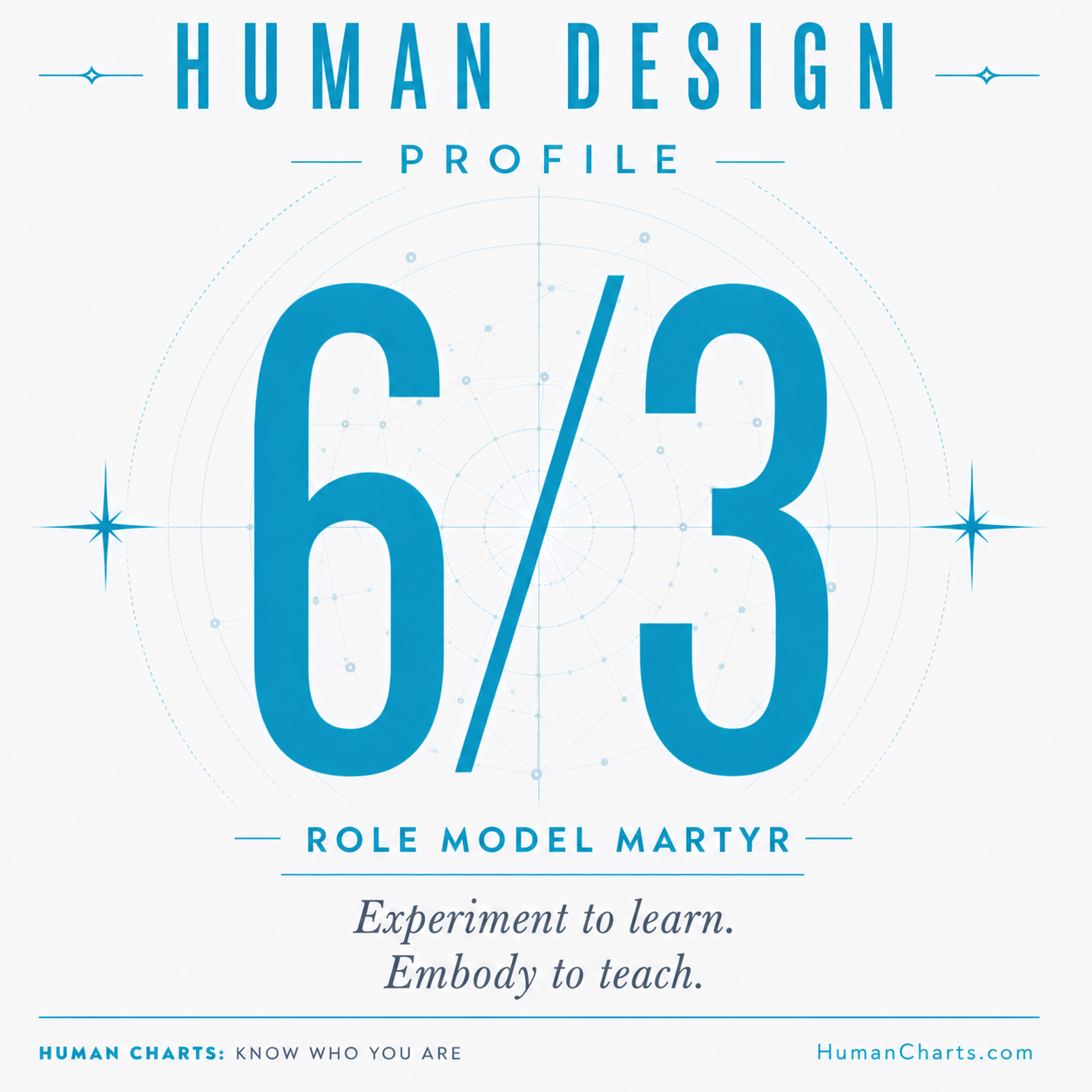 Visual representation of the 6/3 profile — the Role Model Martyr.